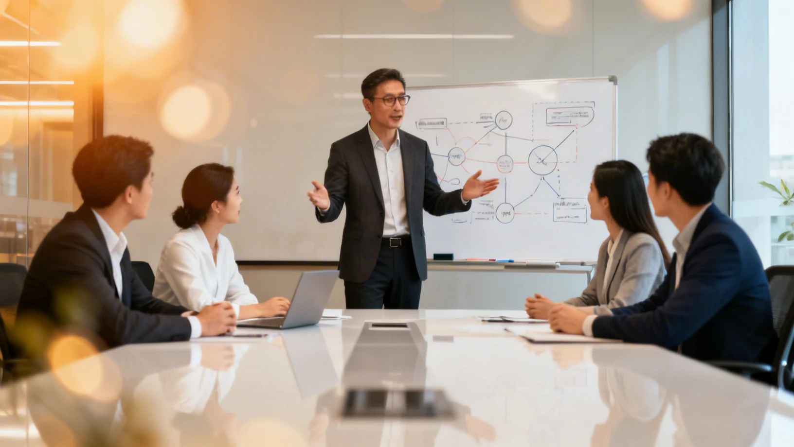 Reunion de travail en equipe